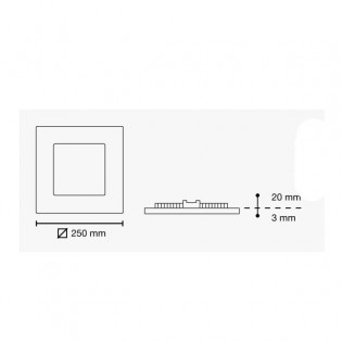 Downlight LED Extraplano cristal 20W (gris) - Wonderlamp