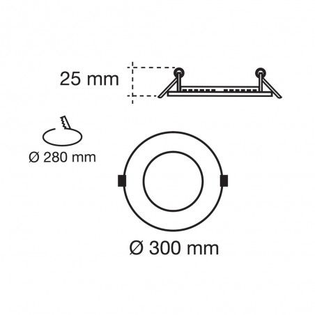 Encastré LED Know Rond Blanc 4000K (30W)