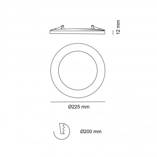 Encastré LED Know Rond Blanc 3000K (18W)