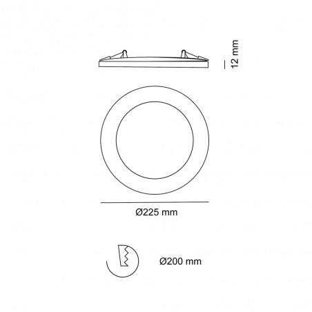 Encastré LED Know Rond Blanc 3000K (18W)