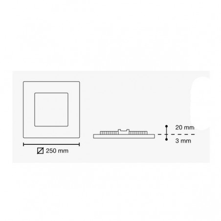 Downlight LED Extraplano cristal 20W (blanco) - Wonderlamp