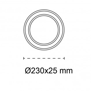 Plafonnier à LED Gein Noir CCT 3-Step Dim (18W)