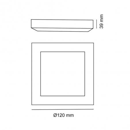 Plafonnier LED Know Carré (6W)