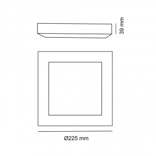 Plafonnier LED Know Carré (18W)