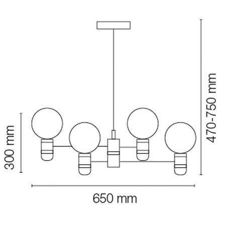 Lustre Miyako (4 lumières)