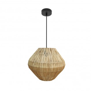 Lámpe de plafond naturel Nael