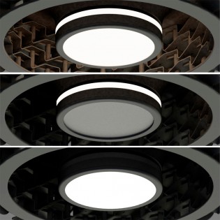 Ventilateur de plafond á LED Rubik Wifi CCT Dim (36W+15W)