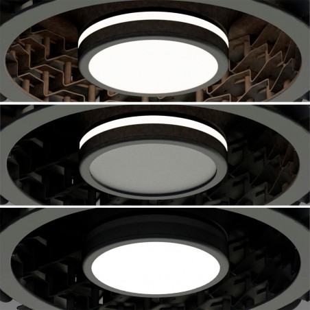 Ventilateur de plafond á LED Rubik Wifi CCT Dim (36W+15W)
