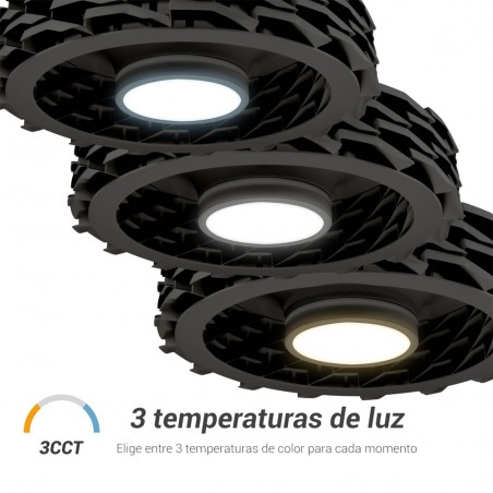 Ventilateur de plafond á LED Rubik Wifi CCT Dim (36W+15W)