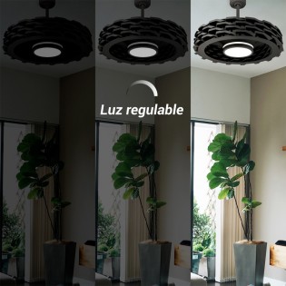 Ventilateur de plafond á LED Rubik Wifi CCT Dim (36W+15W)