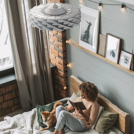 Ventilateur de plafond á LED Rubik Wifi CCT Dim (36W+15W)