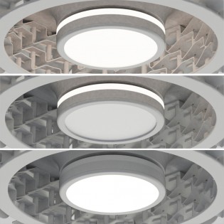 Ventilateur de plafond á LED Rubik Wifi CCT Dim (36W+15W)
