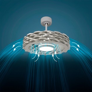 Ventilateur de plafond á LED Rubik Wifi CCT Dim (36W+15W)