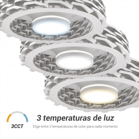 Ventilateur de plafond á LED Rubik Wifi CCT Dim (36W+15W)