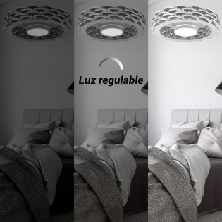 Ventilateur de plafond á LED Rubik Wifi CCT Dim (36W+15W)