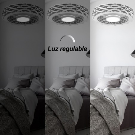 Ventilateur de plafond á LED Rubik Wifi CCT Dim (36W+15W)