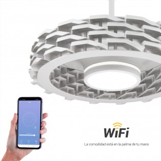 Ventilateur de plafond á LED Rubik Wifi CCT Dim (36W+15W)