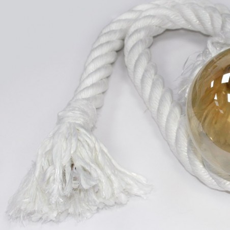 Lampe cordage (nylon blanche)