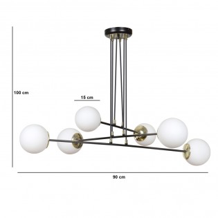 Lampe de plafond Signo Blanc (6 lumieres)