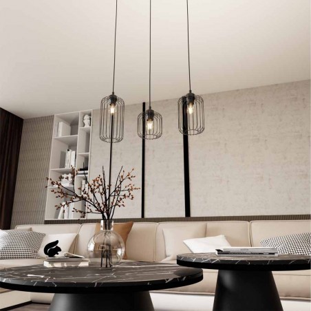 Lámpe de plafond Osmera Noir (3 lumieres)