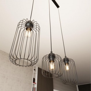 Lámpe de plafond Osmera Noir (3 lumieres)