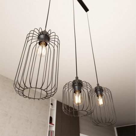 Lámpe de plafond Osmera Noir (3 lumieres)