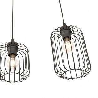Lámpe de plafond Osmera Noir (3 lumieres)