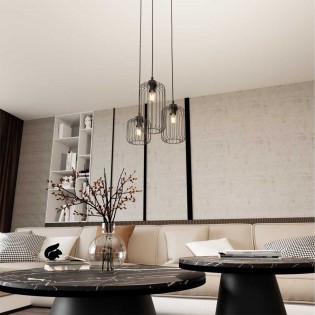 Lámpe de plafond Osmera Noir II (3 lumieres)