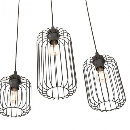 Lámpe de plafond Osmera Noir (4 lumieres)