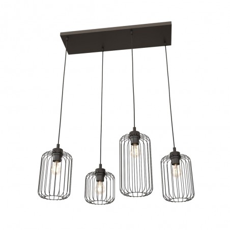 Lámpe de plafond Osmera Noir (4 lumieres)