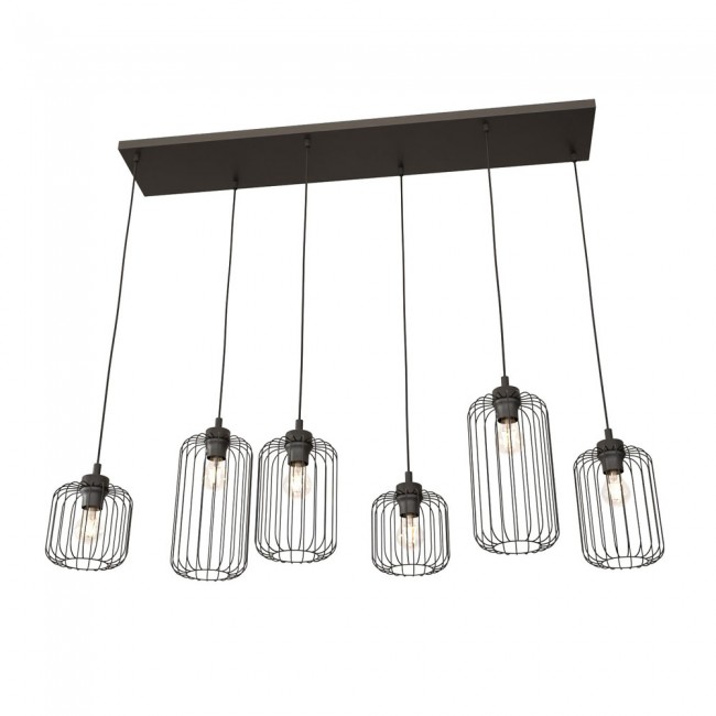 Lámpe de plafond Osmera Noir (6 lumieres)