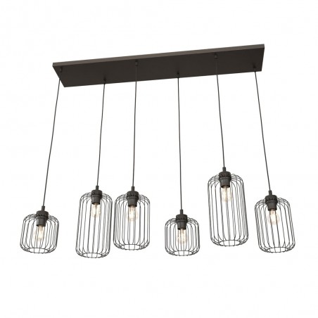 Lámpe de plafond Osmera Noir (6 lumieres)