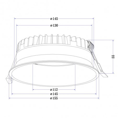 Downlight encastré LED Okno (18W)