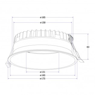 Downlight encastré LED Okno (24W)