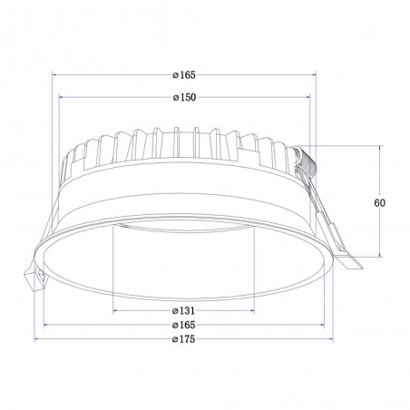 Downlight encastré LED Okno (24W)