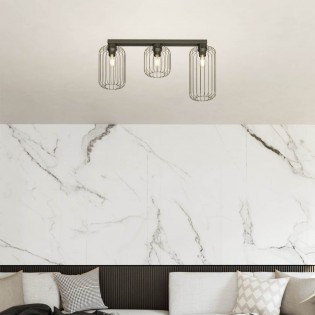 Réglette de plafond Coberti Noir (3 lumieres)