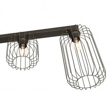 Réglette de plafond Coberti Noir (3 lumieres)