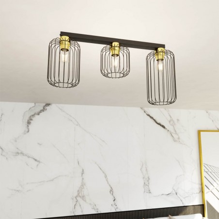 Réglette de plafond Coberti Or (3 lumieres)