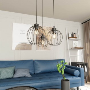 Lámpe de plafond Fersan Noir II (3 lumieres)