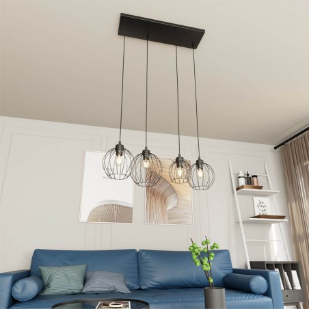 Lámpe de plafond Fersan Noir (4 lumieres)
