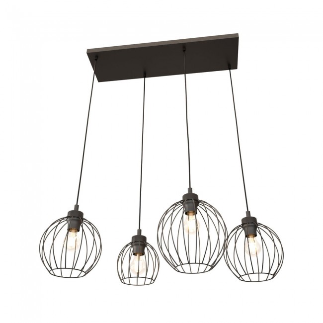 Lámpe de plafond Fersan Noir (4 lumieres)