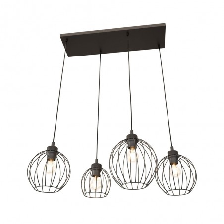 Lámpe de plafond Fersan Noir (4 lumieres)
