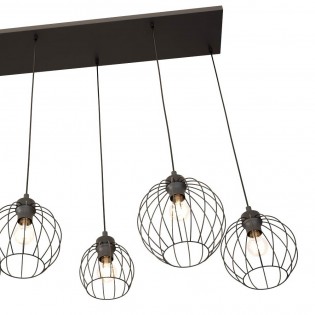 Lámpe de plafond Fersan Noir (6 lumieres)