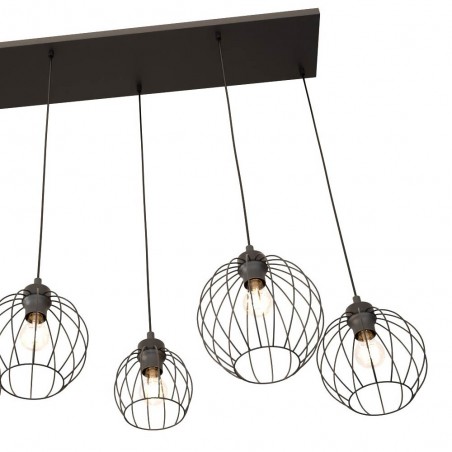 Lámpe de plafond Fersan Noir (6 lumieres)