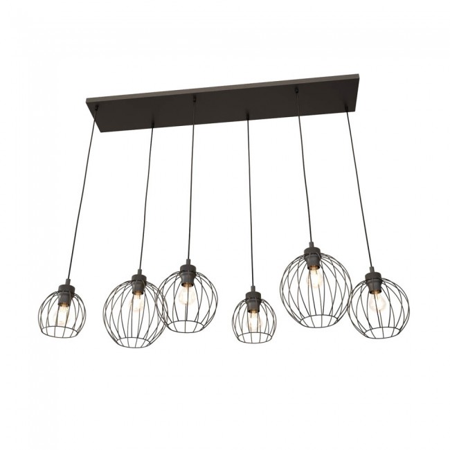 Lámpe de plafond Fersan Noir (6 lumieres)