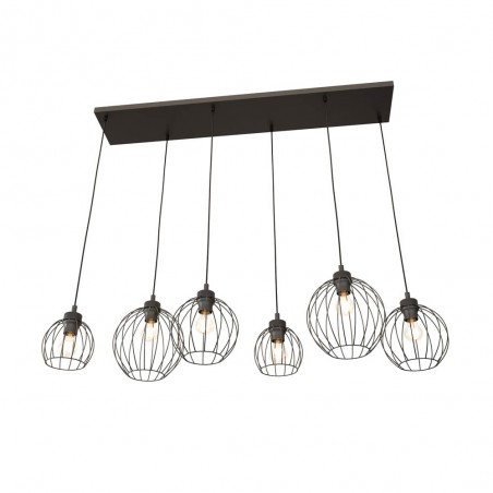 Lámpe de plafond Fersan Noir (6 lumieres)