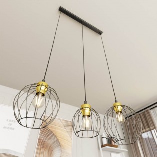 Lámpe de plafond Fersan Or (3 lumieres)