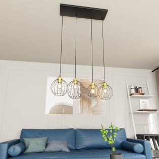 Lámpe de plafond Fersan Or (4 lumieres)