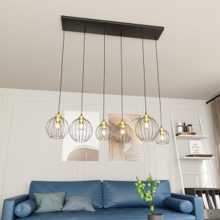 Lámpe de plafond Fersan Or (6 lumieres)