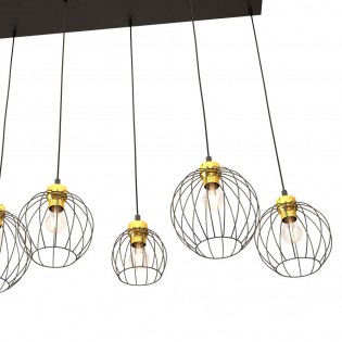 Lámpe de plafond Fersan Or (6 lumieres)